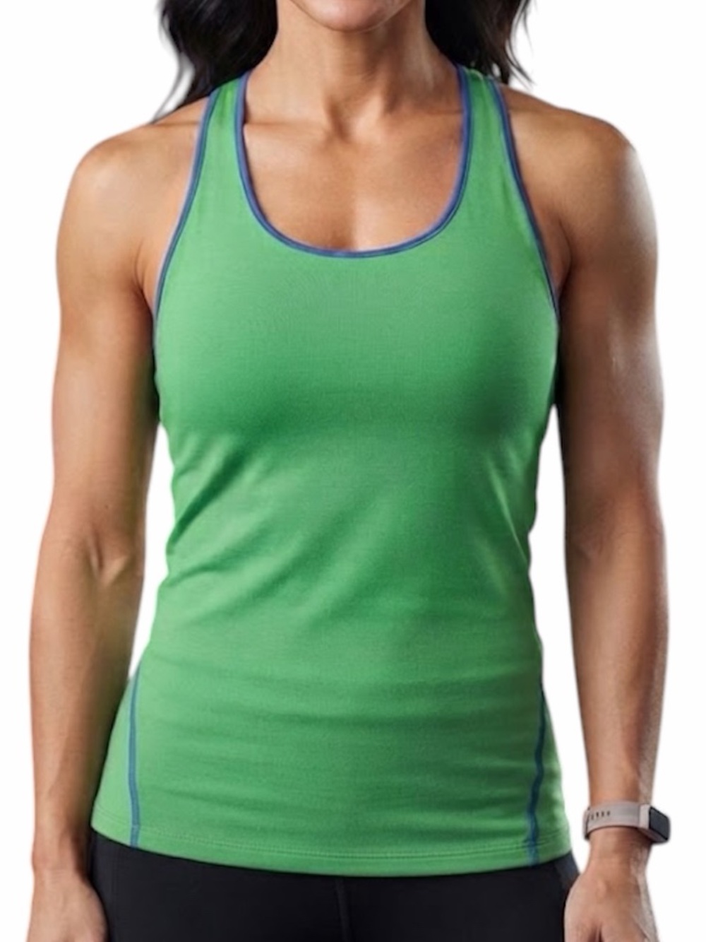 ADIDAS Green Racerback Active Tank Top Shelf Bra Gymcore M